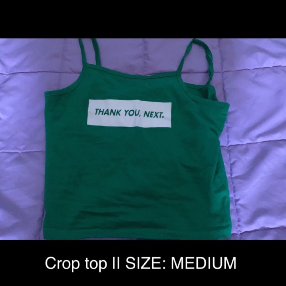 Green crop top